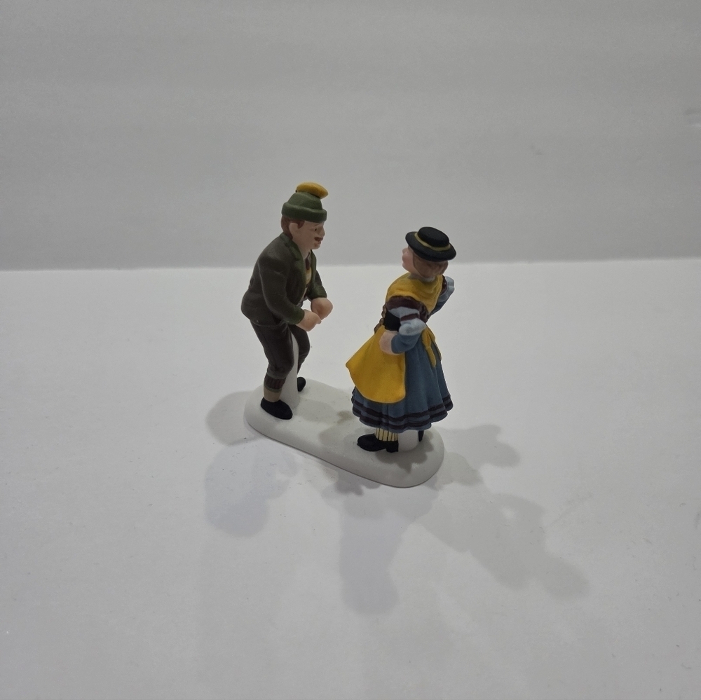 Department 56 Charming Village Couple Figurine - Yellow and Blue